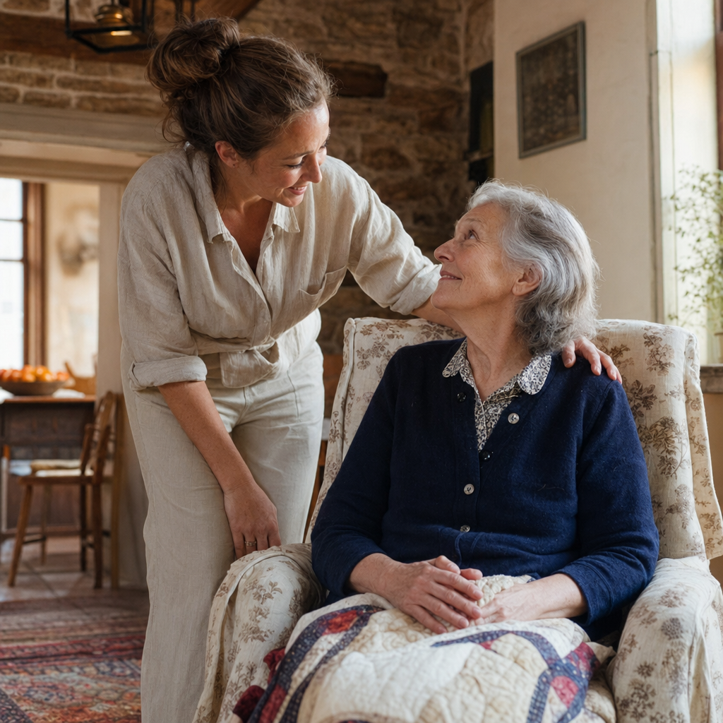 Hand-selected caregiver portrait