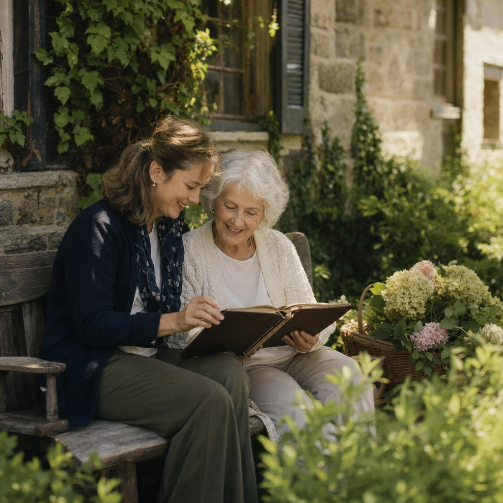 Seasoned nurse conducting an intake conversation at home